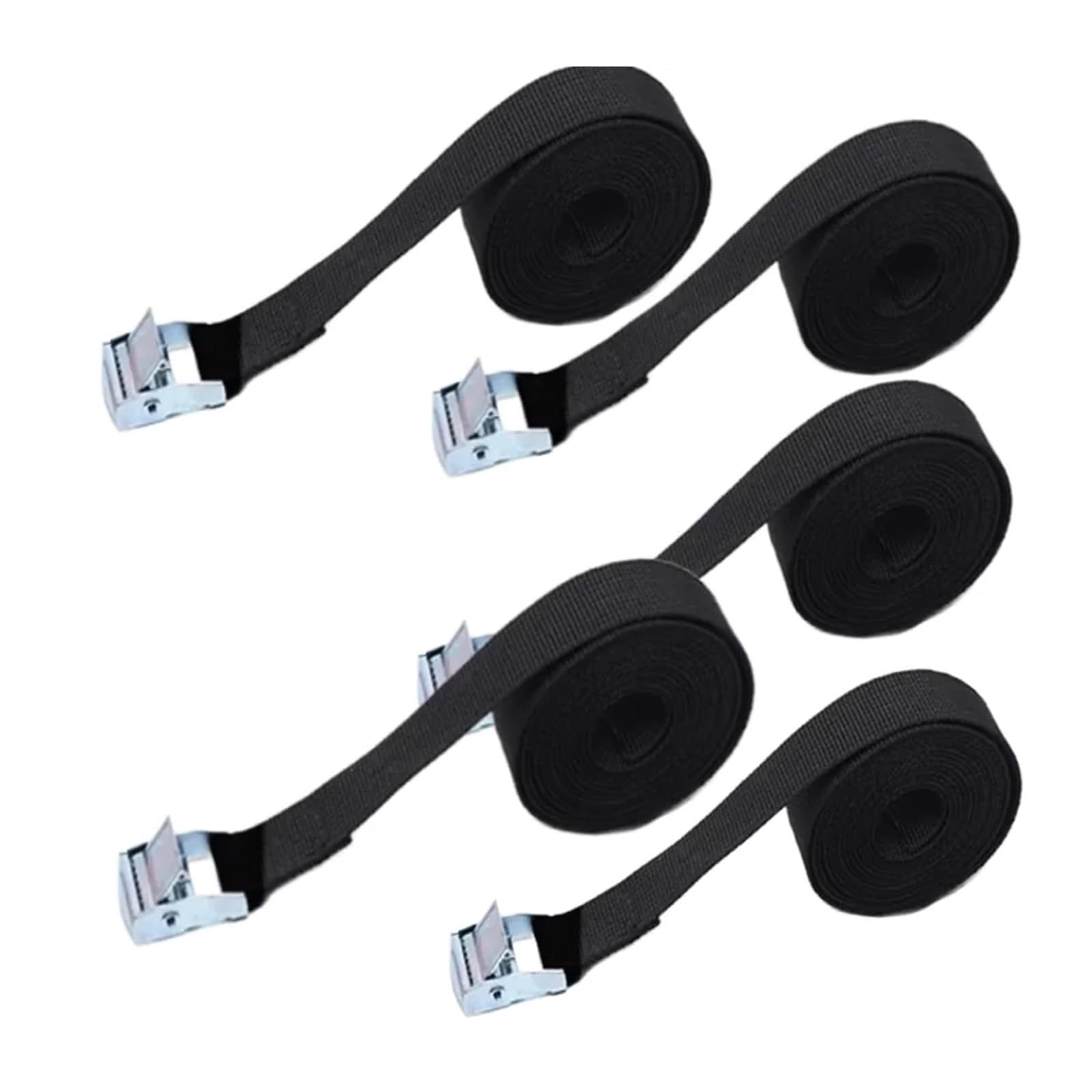 Nylonowe pasy z zapadką do mocowania ładunku, Zapnij pasek, Funkcjonalne 3-częściowe pasy mocujące ładunek, 2M, pasek z zapadką, metalowa klamra(5pcs 25mm 2meters)