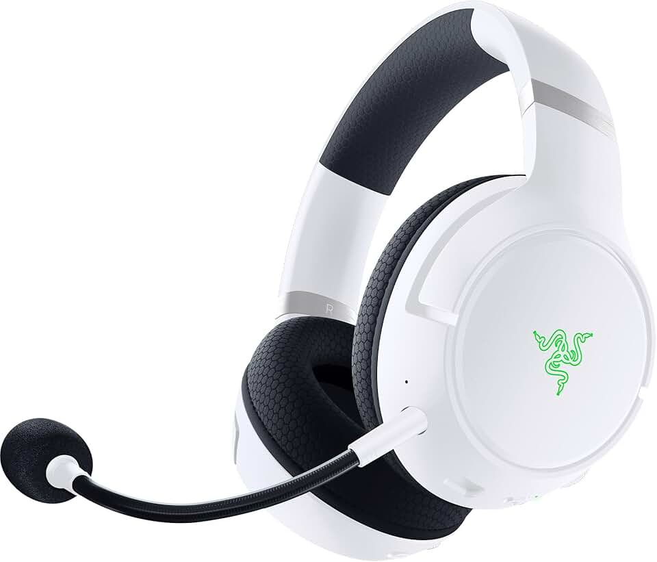 Razer Kaira Pro - Auriculares inalámbricos para juegos para Xbox Series X, S + Xbox One + PC y Smartphone (auriculares inalámbricos, Bluetooth, altavoces de 50 mm, micrófono supercardioide) Blanco