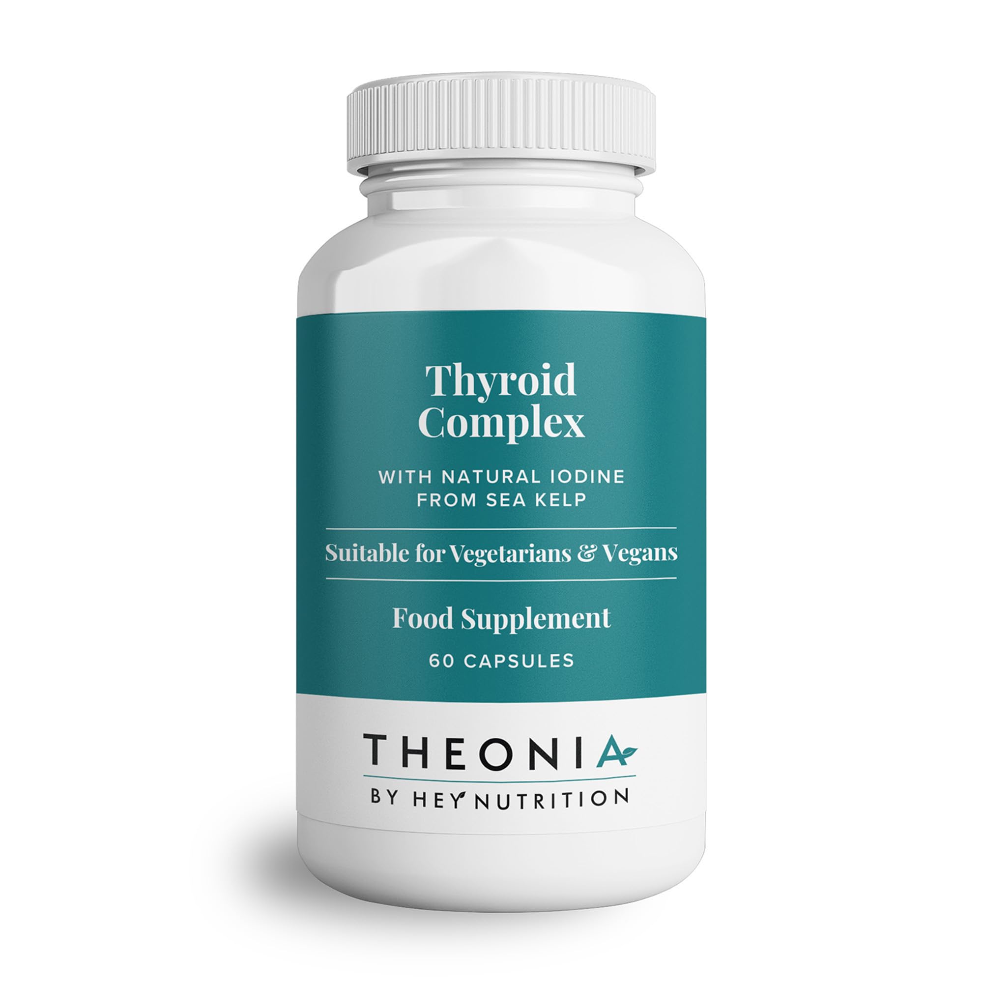 Theonia Thyroid Complex Supplement - Copper, Iron, Zinc, Selenium, Vitamin B Blend - Advanced Thyroid Function - 60 Capsules/30 Servings - Non-GMO, Vegan
