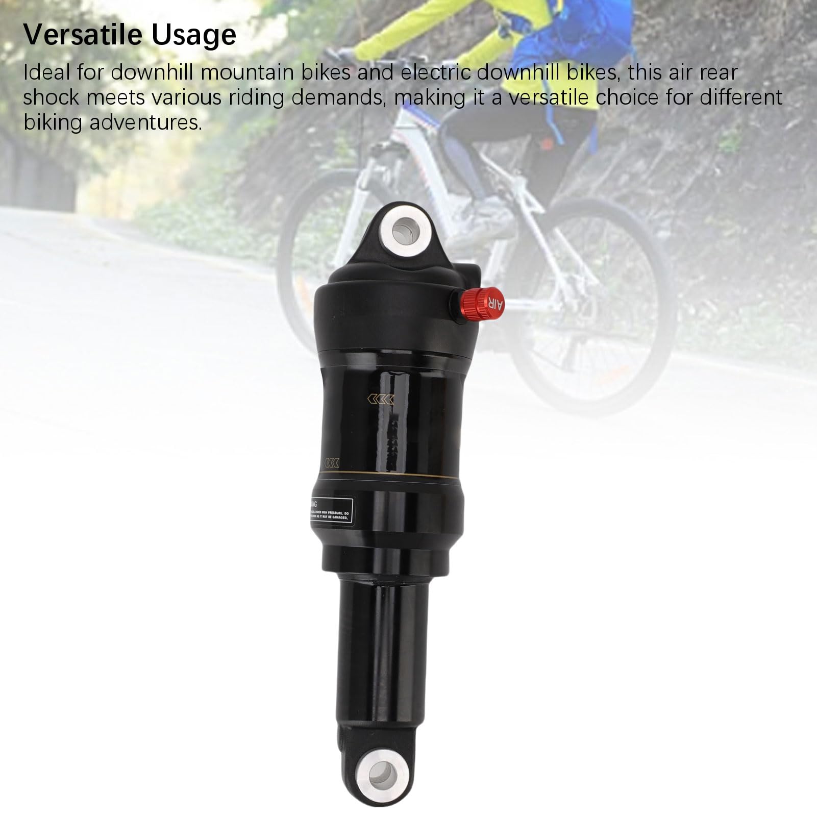 Tylne Zawieszenie - Amortyzator GoldenBike 165 Mm Ciśnienie Tylne Lekkie Zawieszenie Roweru Górskiego ze Stopu Aluminium do Rowerów Elektrycznych Downhill (GOLD)