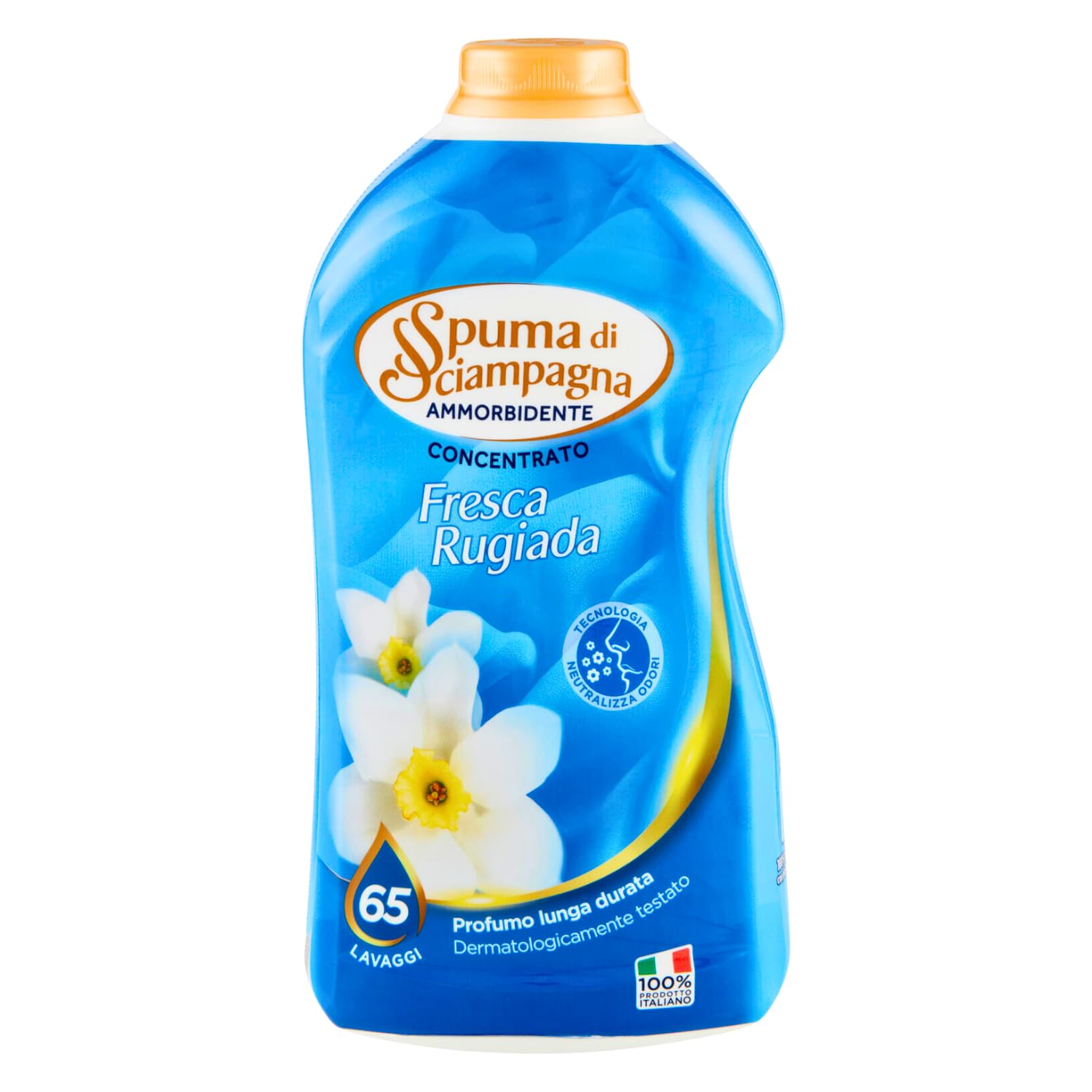 Ammorbidente Concentrato Fresca Rugiada – 65 Lavaggi – 1300 ml kit con Spugna Brandizzata SPESA & RISPARMIO Inclusa – Variazioni 4/8/12 Pezzi (8)