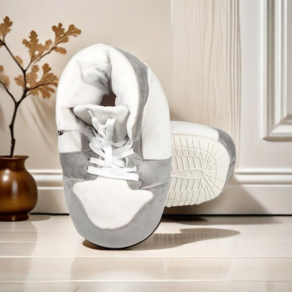 MOLERFO High Top Sneaker Slippers Unisex One-Size Ultra Comfy and Cozy House Fluffy Jordan Like Slippers for Men and Women - Image 3