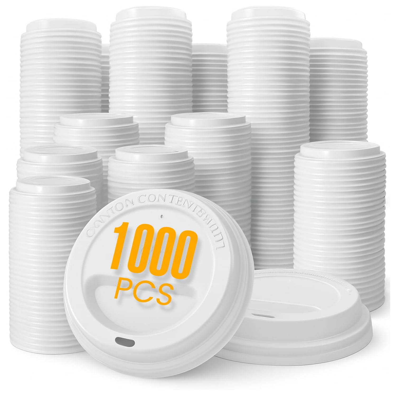 Rap Gloves White Flat Lids White Flat Coffee Cup Lids 90Mm For 12Oz Cups – 1000 Pack | Disposable Takeaway Lids | Leak-Resistant & Secure Fit For Hot Beverages | Case Of 1000 (20X50)