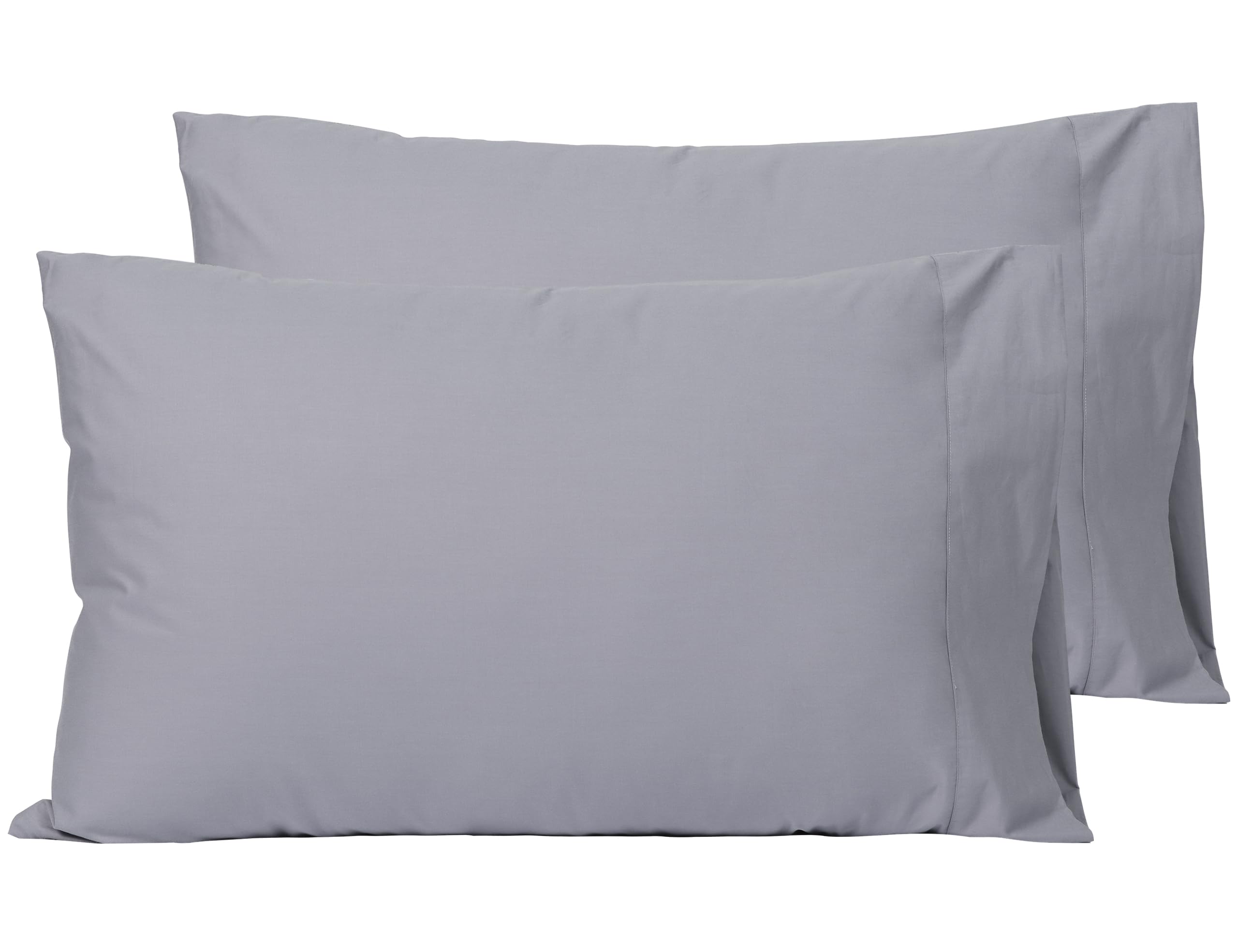 Sylvanora Pillow Cases 2 Pack, Soft & Premium 100% Egyptian Cotton Bedding, Breathable with Envelope Closure, Standard Size 50x75cm (Dark Gray, Pack of 2)
