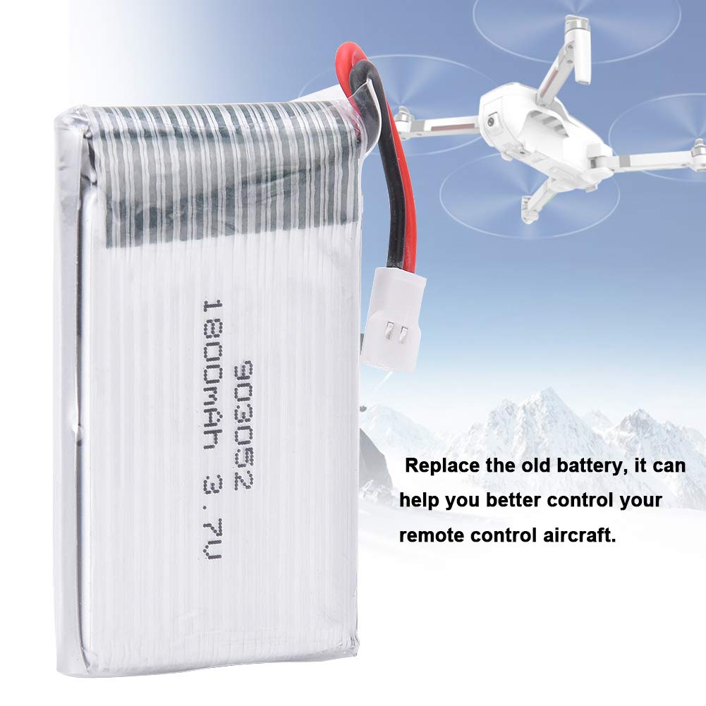 3 Batterie Al Litio Per Drone 3.7V 1800mAh – Compatibili Con E58, E68, JY109, 998PRO, Con Cavo Di Ricarica
