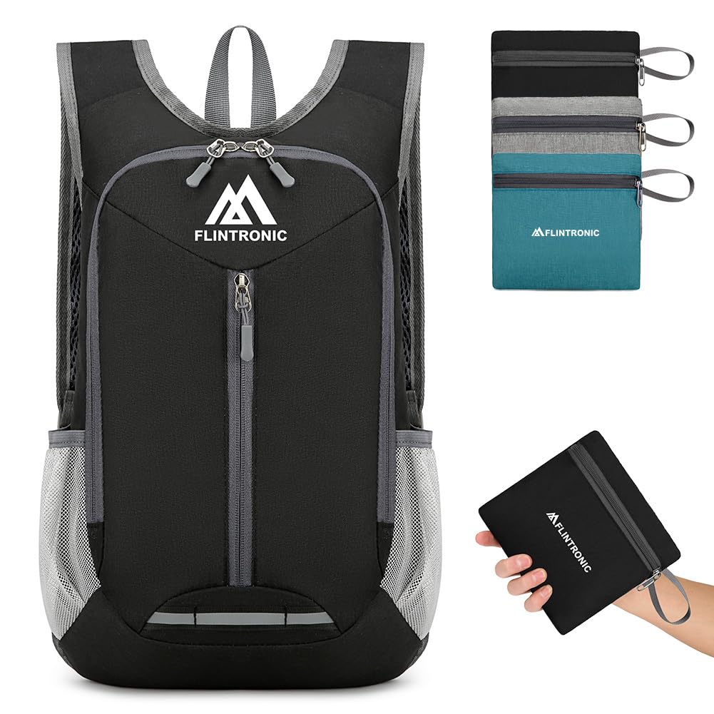 flintronic Foldable Backpack, Ultra Lightweight Rucksack, 16L Hiking Backpack