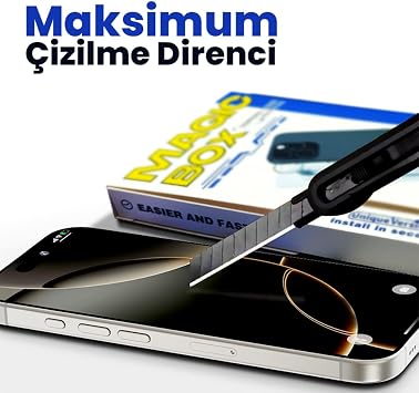 iPhone 13/13 Pro / 14 / 16E Ekran Koruyucu Cam | Klasse MAGIC-BOX Tozsuz Hizalama | Tam Kaplama 9H Kırılmaz & Çizilmez