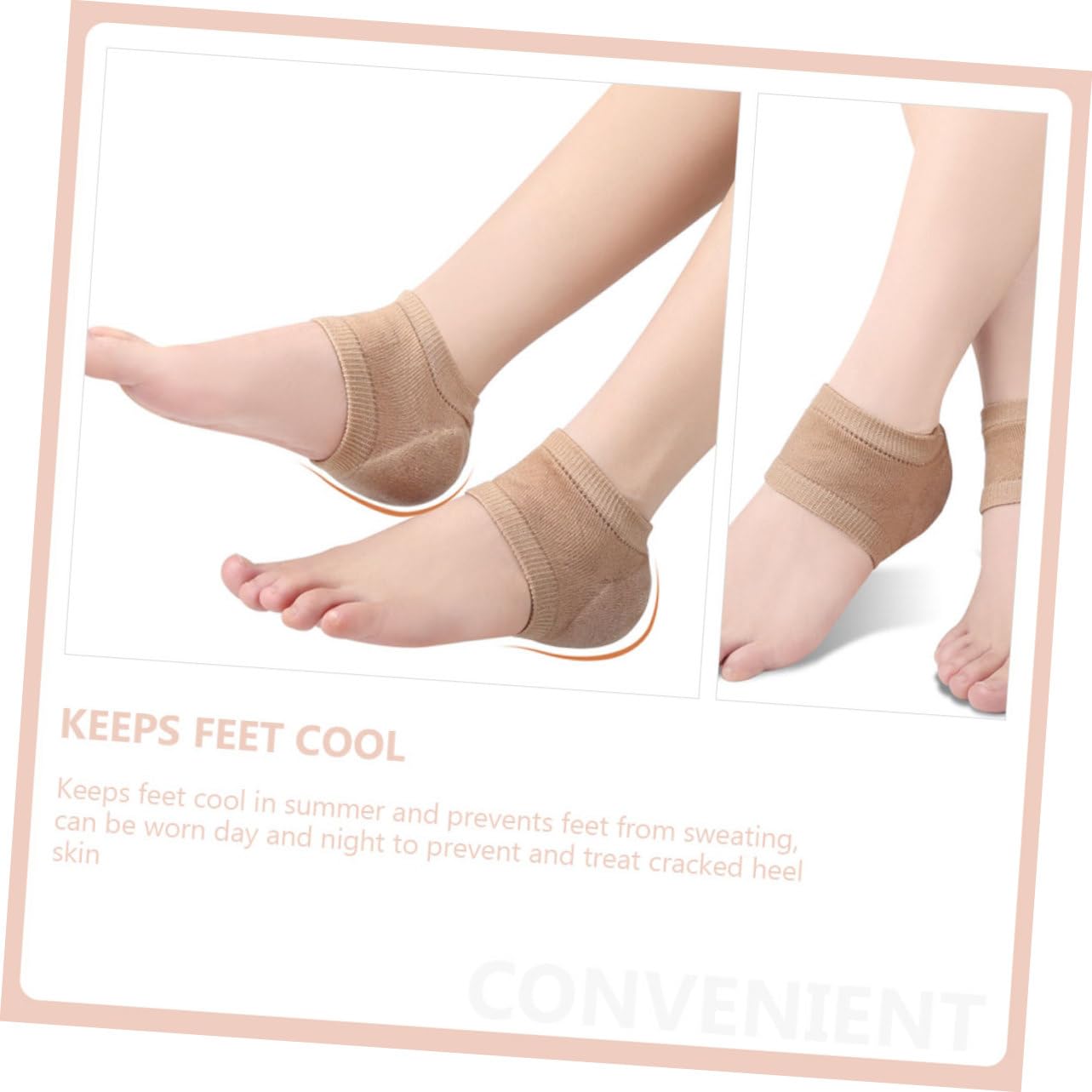 NOLITOY Moisturizing Gel Socks for Women Anti- Toeless Heel Sleeves for Cracked Heels