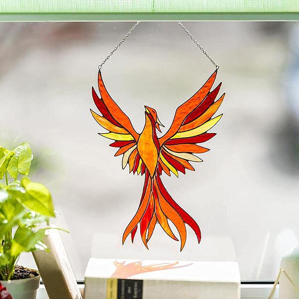 YFCTLM Suncatcher Espèce D'oiseau Pendentif Coloré Fenêtre Suspendu Suncatchers Oiseaux Acryliques Suspendus Décoration De Décoration Croîmes Panneaux De Vitrine (Color : B