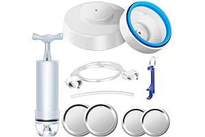 Easy-To-Use and Effective: RECAT Mason Jar Vacuum Sealer Kit with Manual Pump,...