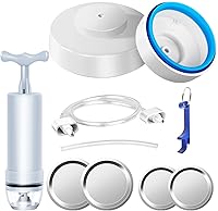 Vista 1 de Mason Jar Vacuum Sealer Kit with Accessory Hose for Wide and Regular Mouth Jars, Manual Portable Vacuum Pump and Lid Opener