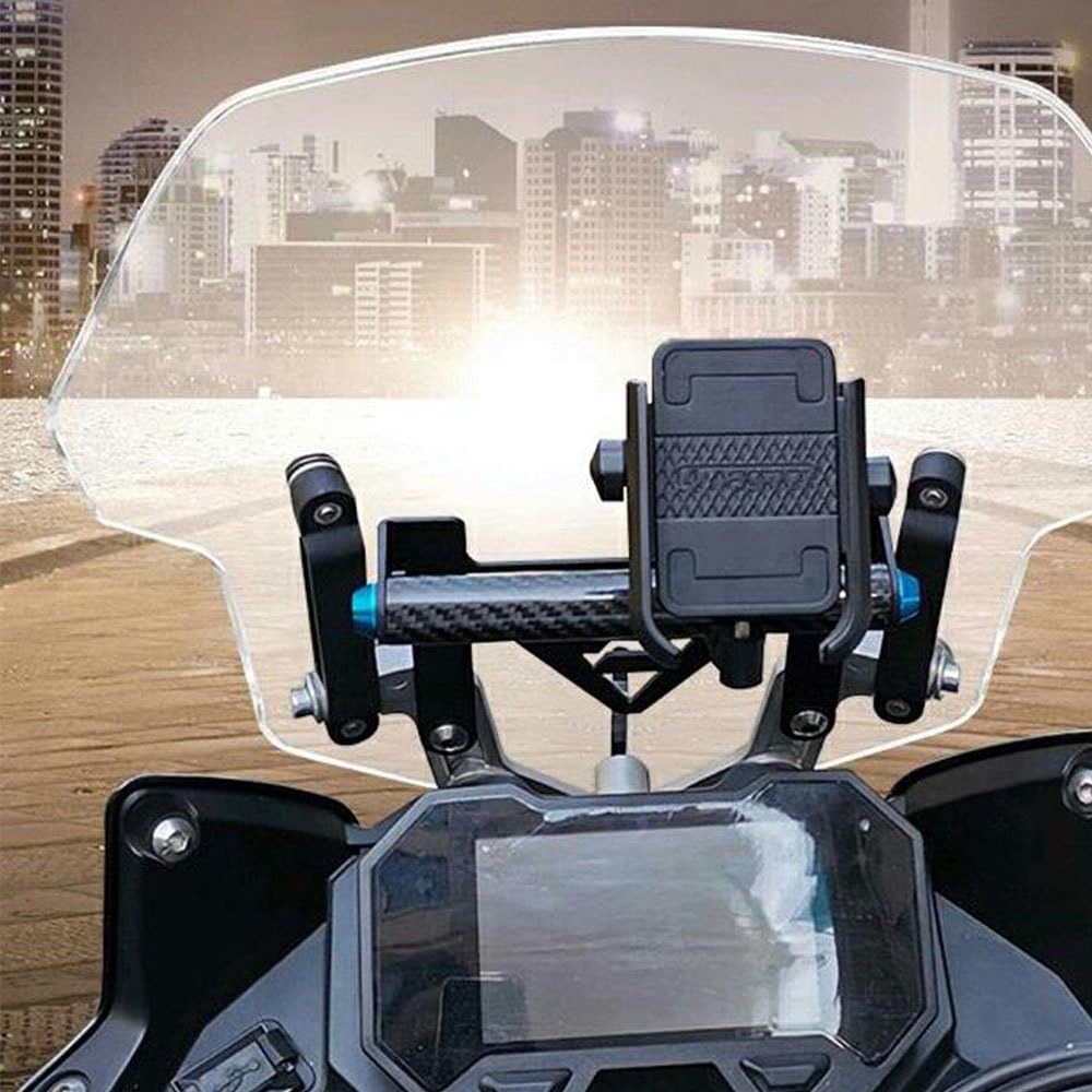 Soporte De Navegación Soporte De Teléfono Móvil De Fibra De Carbono USB para VOGE para 650DSX para 650 DSX Soporte Placa GPS navegación