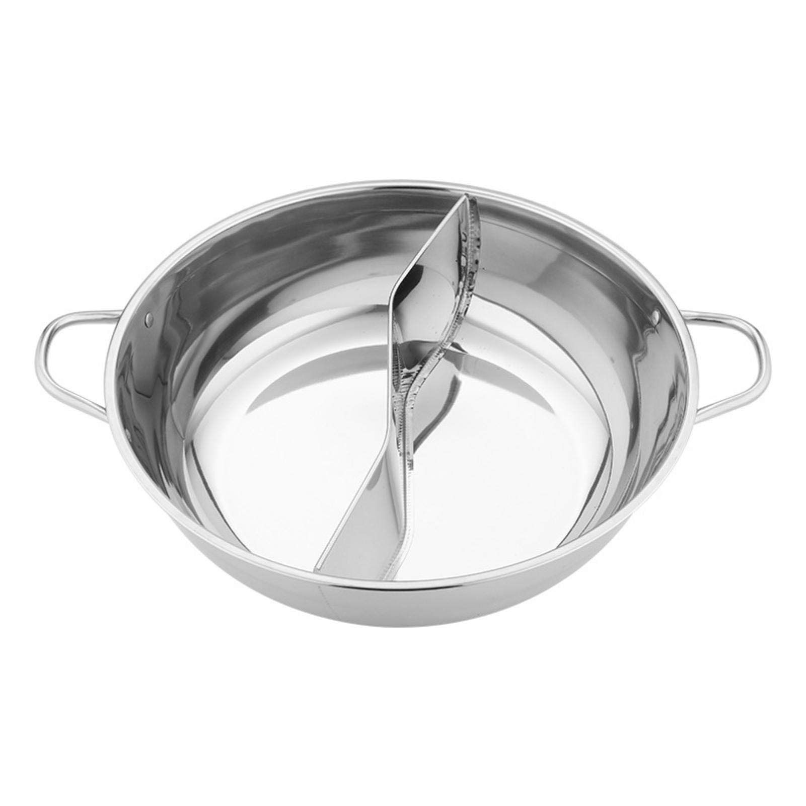 Abonda Hot Pot mit Trennwand, Edelstahl Hotpot Topf für Induktionsherd, Mandarin Ententopf