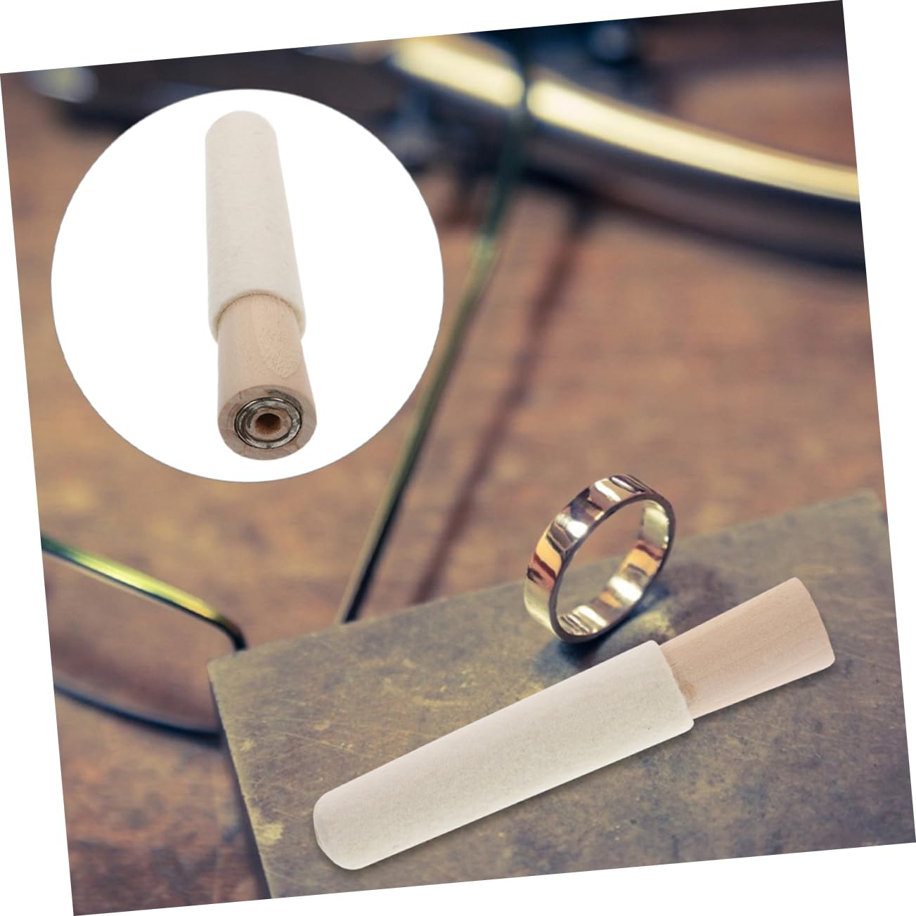 GLSTOY Internal Hole Polishing Head Mandrel for Jewelry Making Ring Polishing Tool