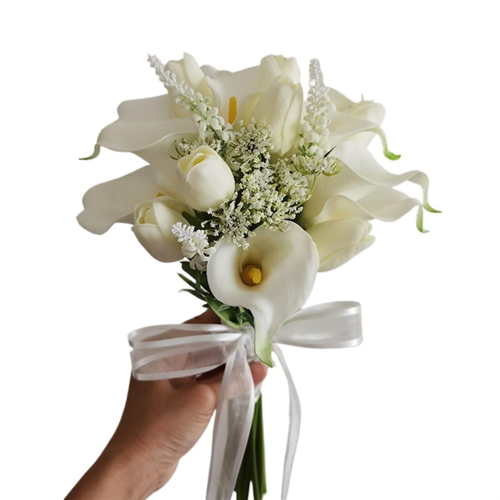 ZGCrumphant Artificial Wedding Bouquet Wedding Bouquet Artificial Calla Lily Hand Bridal Holding Flowers for Bridesmaid Accessories