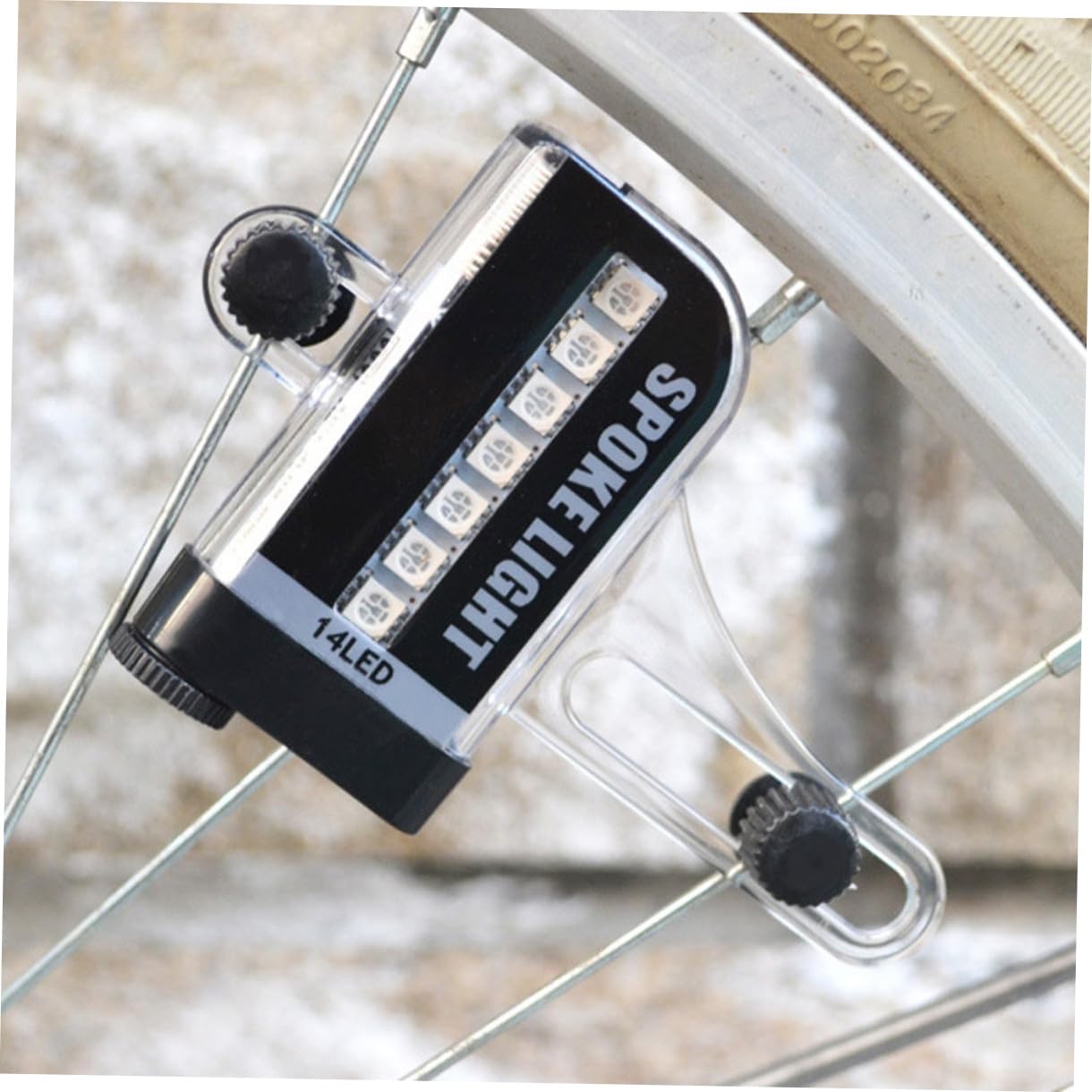 Toyvian Lumières décoratives de Roues moyeu éclairage de Roue de vélo élégant lumières de Roues de vélo Lampe pour Roue LED décor lumière de vélo Feux de vélo Plastique