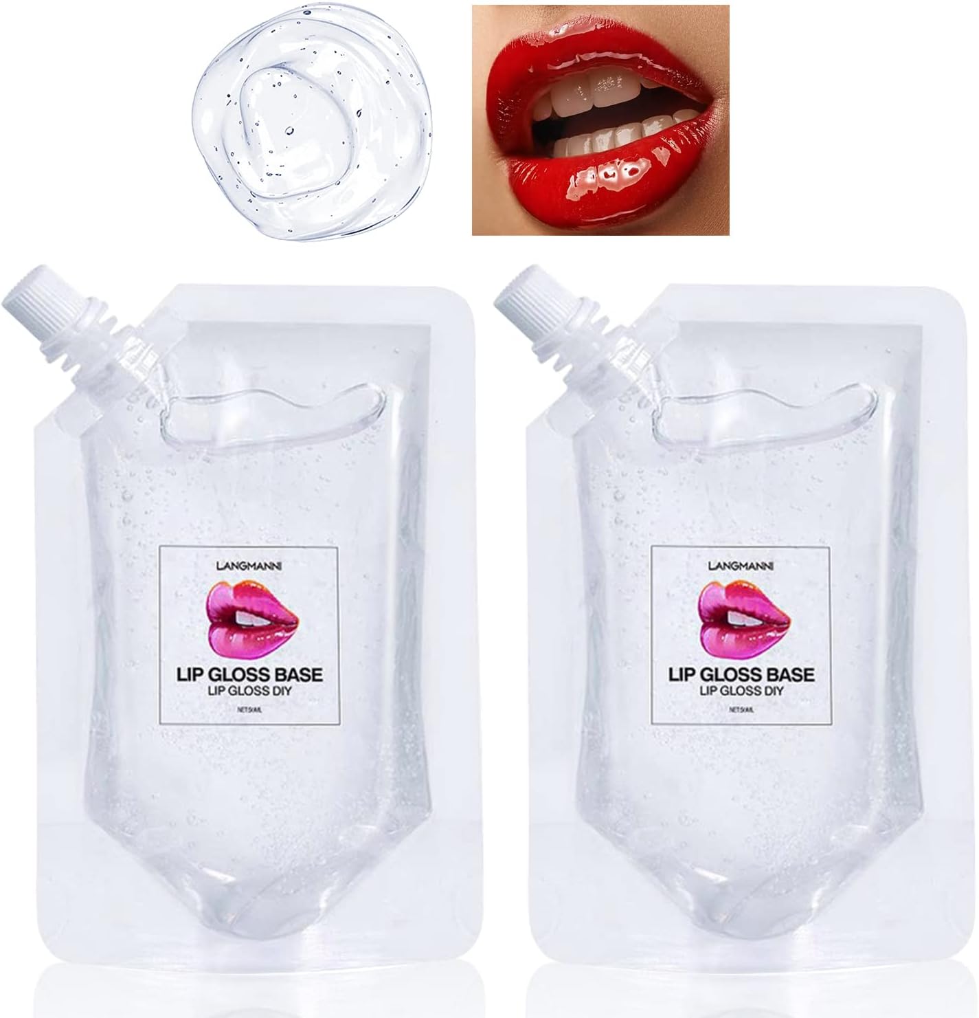 2Pcs Moisturize Lip Gloss Base Oil Material Makeup Primers, Non-Stick Lipstick Primer for DIY Handmade Lip Balms Lip Gloss -100g (2Pack 100ml)
