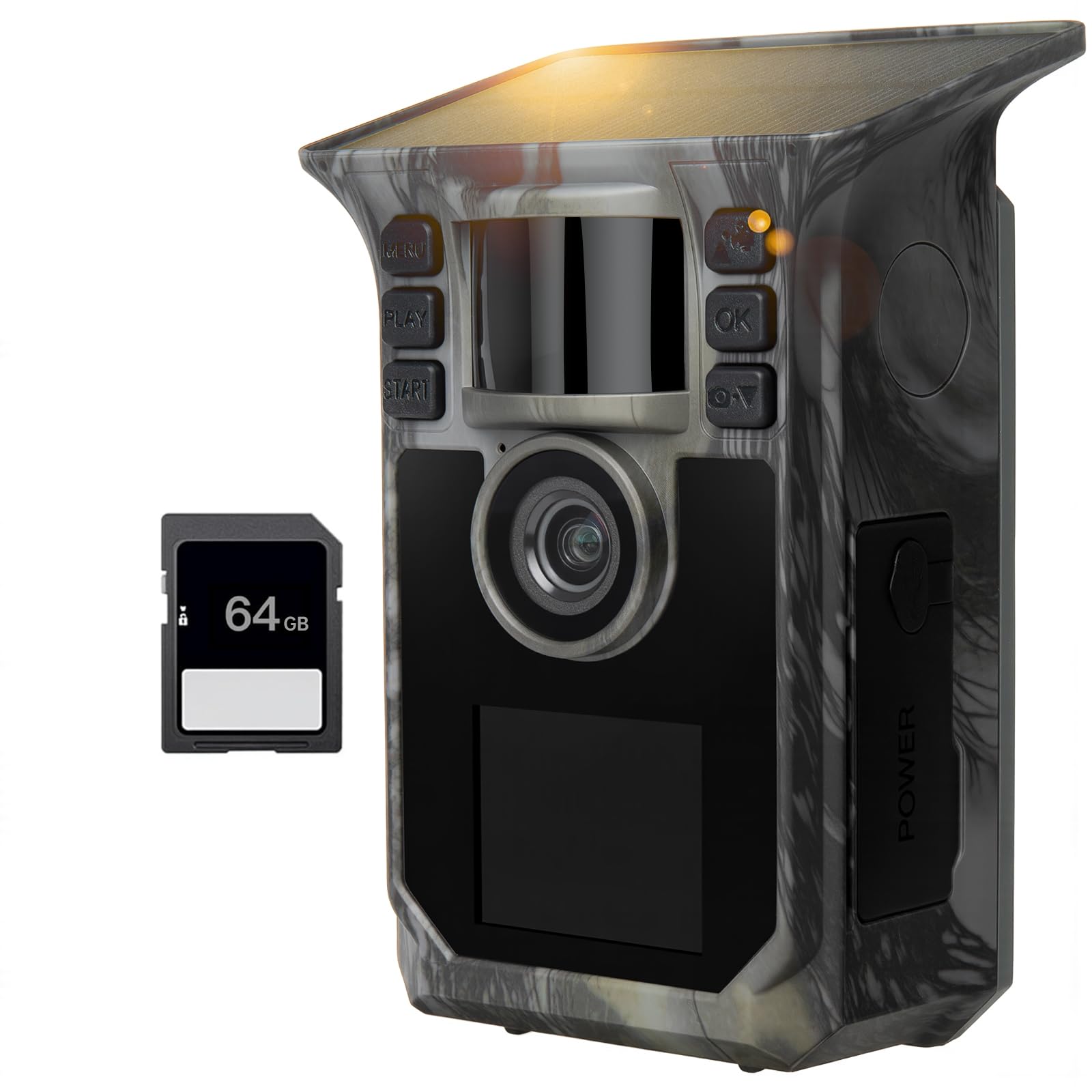 Amazon.com: FRKTCAM Trail Camera 4K 64MP Solar Game Camera with