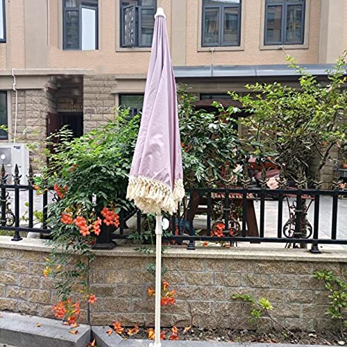Parasol de plage à franges Ø2m inclinable idéal pour sublimer votre terrasse