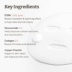 Dr. Reju-All Avancé PDRN Masque rajeunissant - Visage & Masque de feuille de cou coréen avec 1,200 ppm PDRN, Collagène & Peptides de cuivre - Hydratant & Apaisant, soin de la peau (36g x 4EA)
