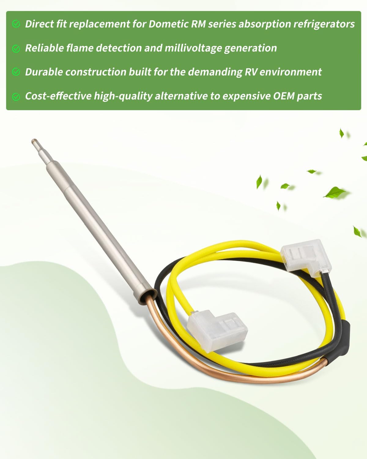 2931826016 Refrigerator Thermocouple Fit for Dometic RV Refrigerator – Replaces 2931826024 921148020 921148021 921148022 921148023 RM2607 – Flame Sensor