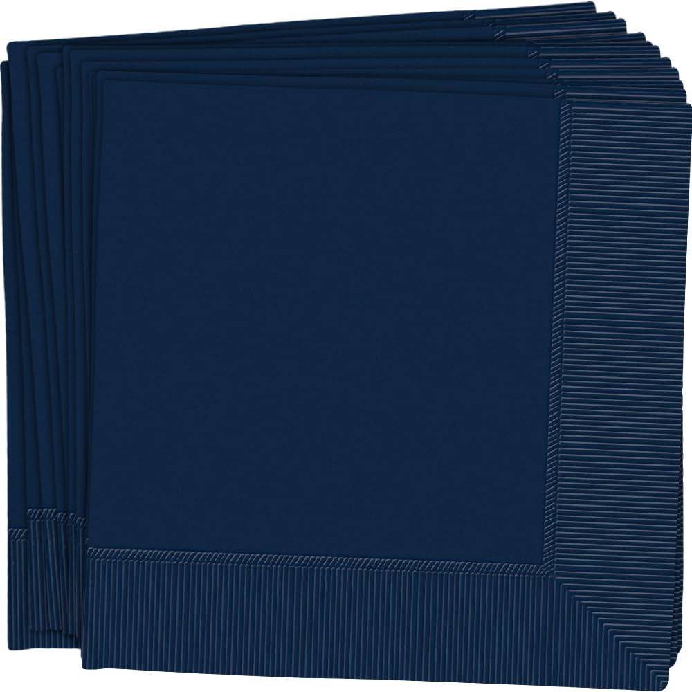 Navy Blue 2-Ply Lunch Paper Napkins - 6.5