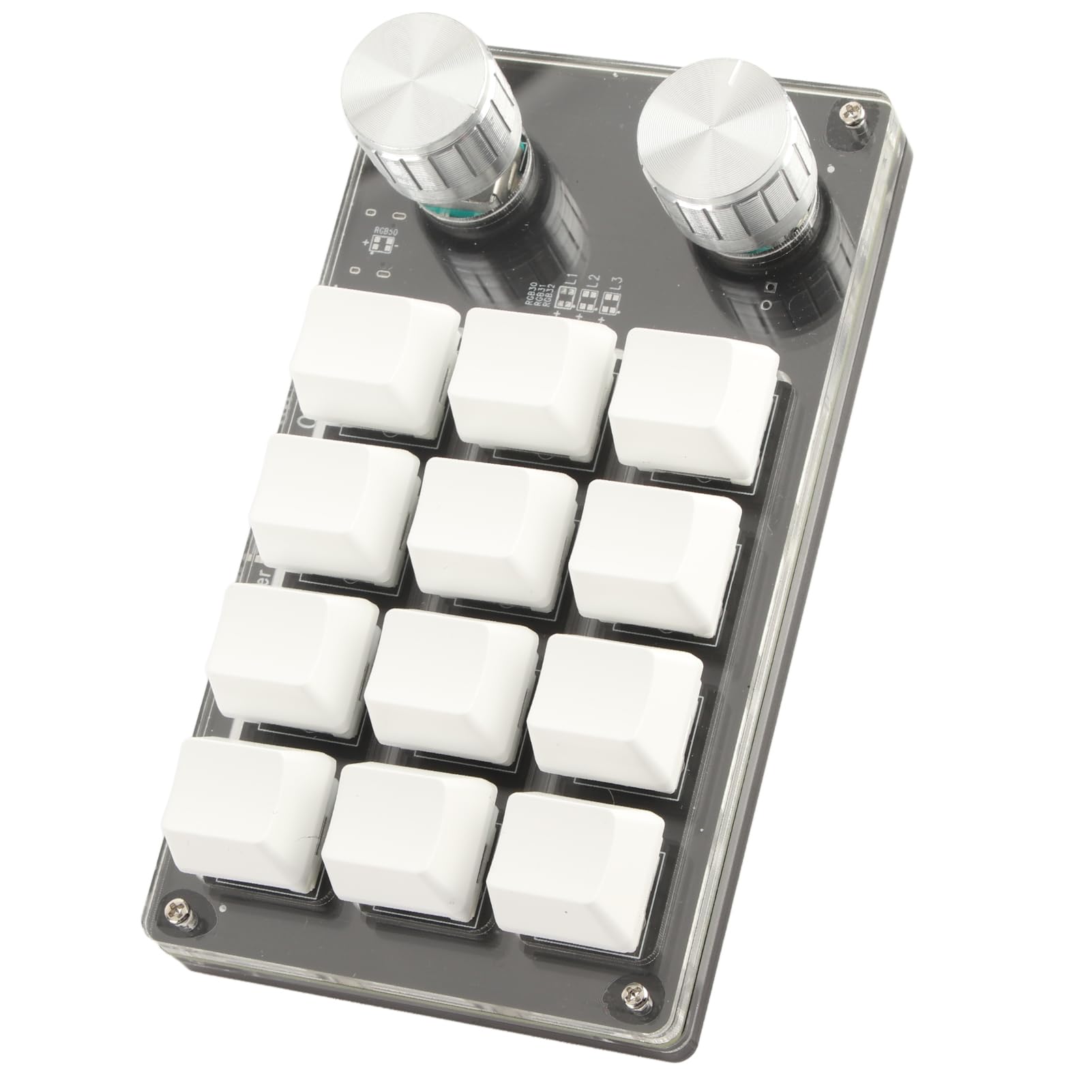 Tastiera da gioco, macro programmabile con una mano, retroilluminazione RGB a 12 tasti, tastiera multifunzione con tasti di scelta rapida per PC e ufficio con tasti in PBT