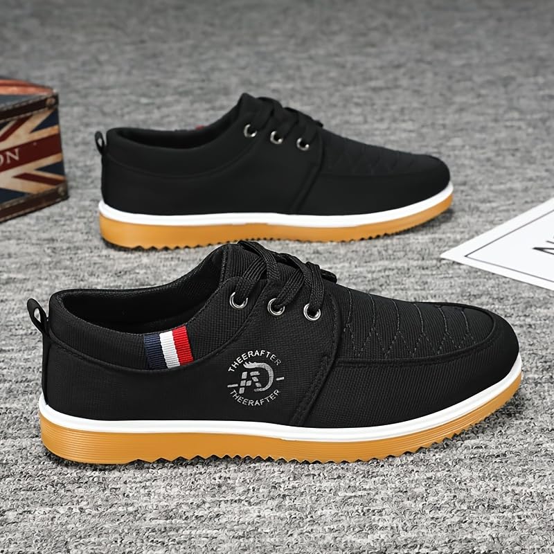 Big Size Comfy Vintage Canvas Walkers: Men's Breathable Solid-Color Canvas Shoes with Non-Slip Soft Soles2