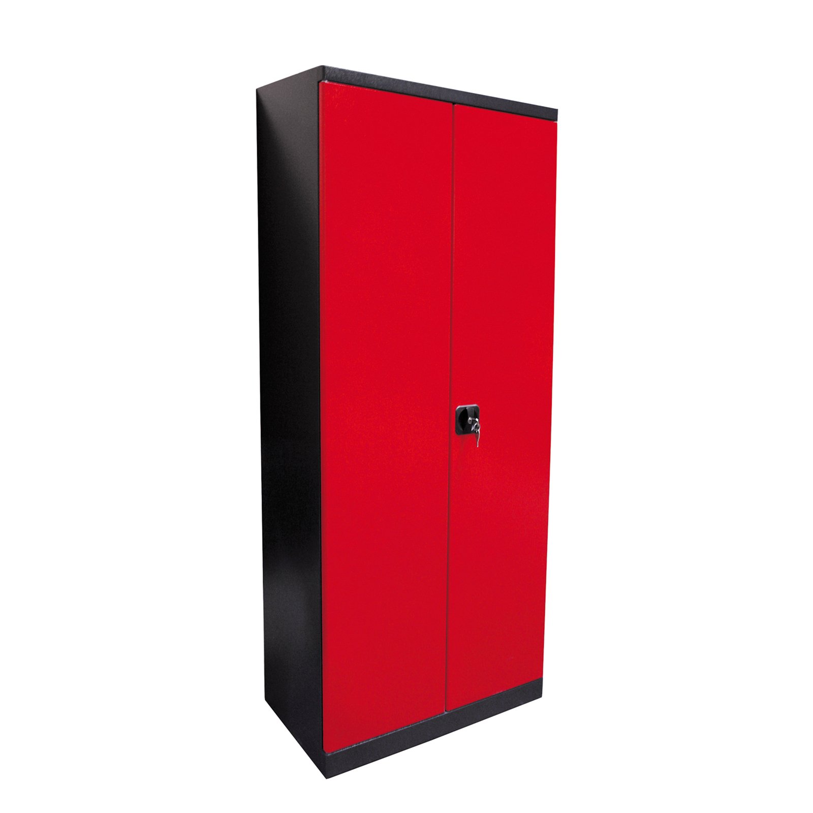 DEMA Werkzeugschrank XL 2-türig – Werkstattschrank, Metallschrank anthrazit/rot H192xB78xT58 cm – robust, abschließbar, geräumig – ideal für Werkstatt, Garage, Hobby