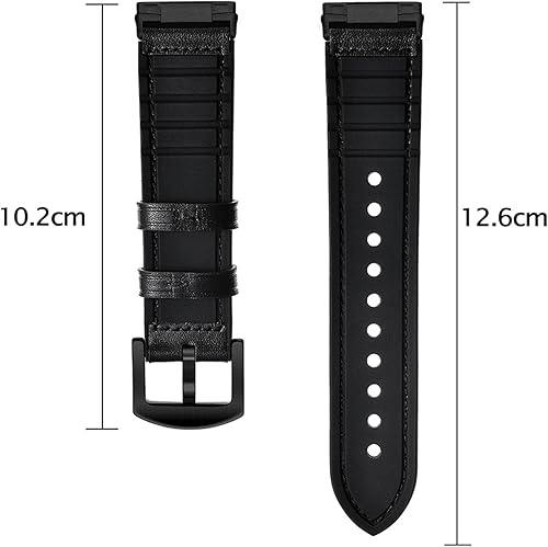 Miniatura 6 de Abanen Correa de reloj para Fitbit Versa 4Sense 2, correa híbrida de silicona de cuero genuino con cierre de acero inoxidable para Fitbit Sense 2