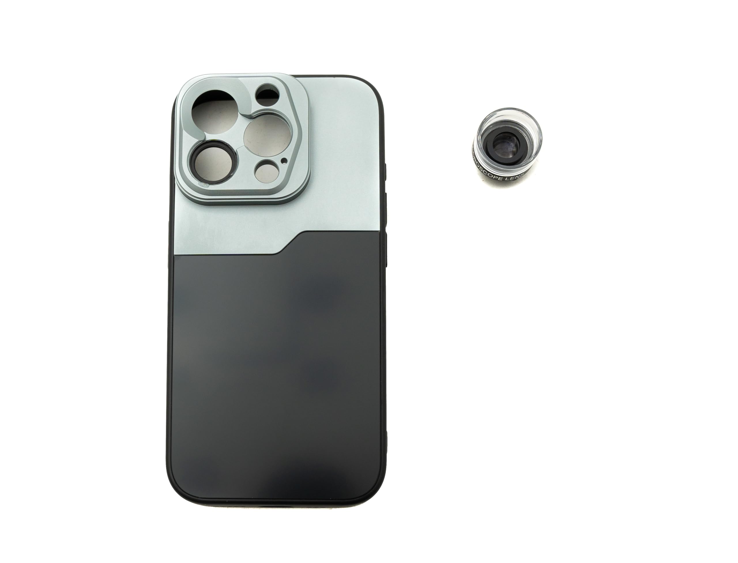 SYSTEM-S Super soczewka makro 30 x 37 mm mikroskop filtr z etui do iPhone 15 Pro