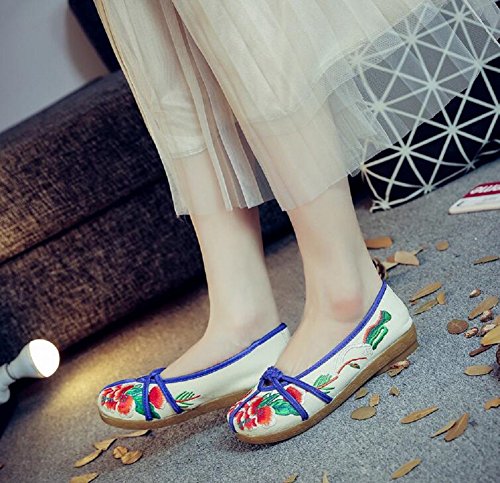 Lazutom Scarpe da donna in tela stile cinese