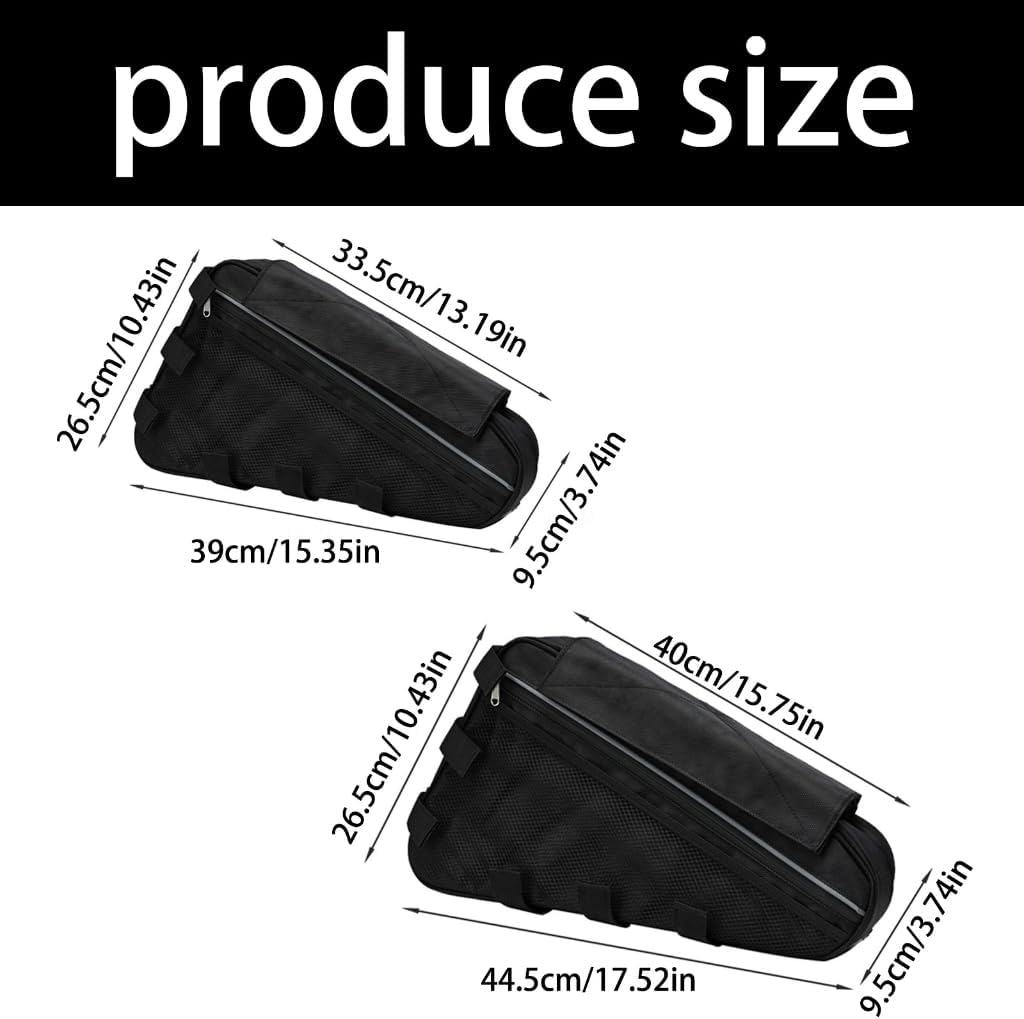 Quick Install Triangle Frame Battery Pack for Bicycles with Mounting Strap and Waterproof Nylon for Battery Security