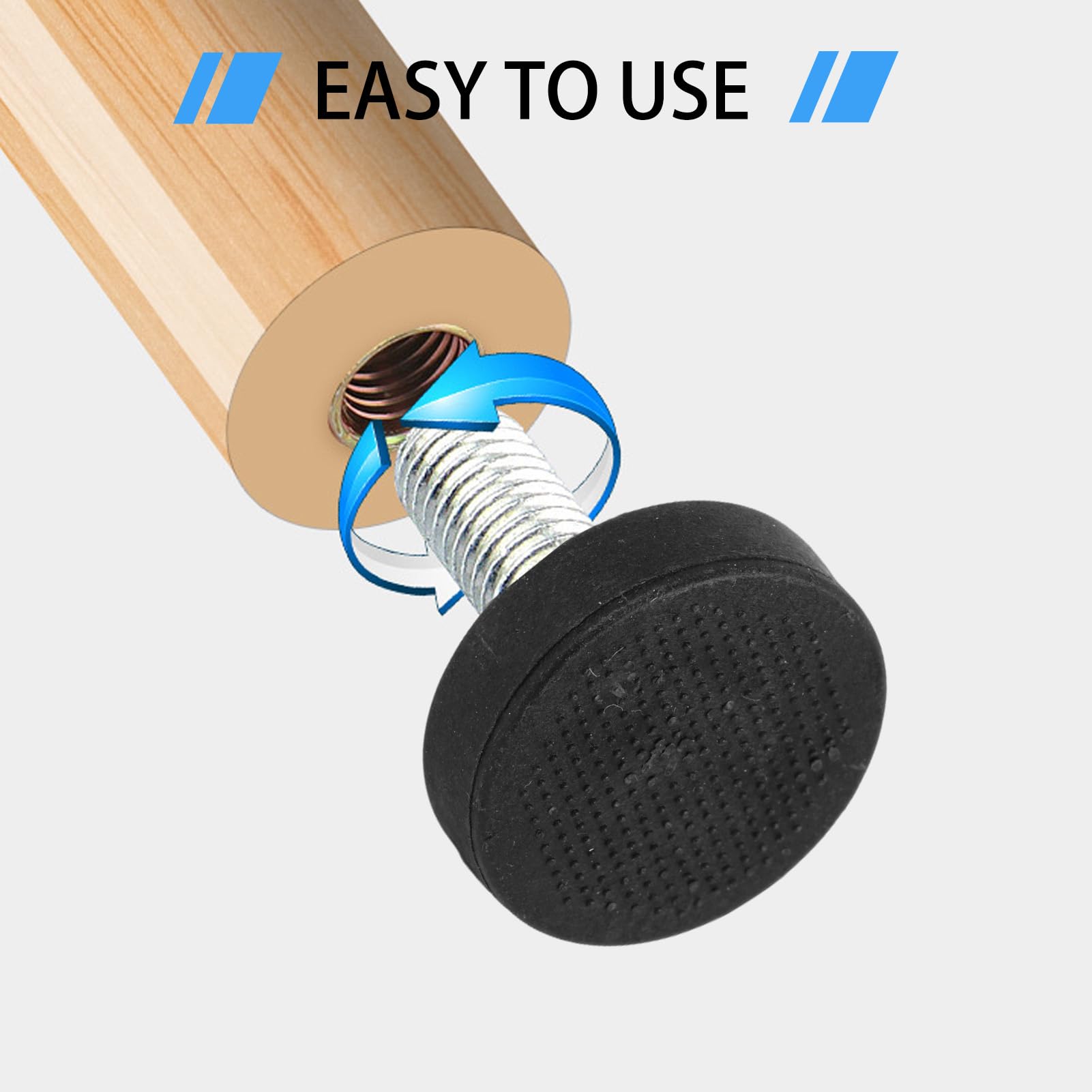 CeoxThao 16 Sets Adjustable Furniture Feet with Drive-in Nut M6, Threaded Furniture Adjustable Levelers - Image 4
