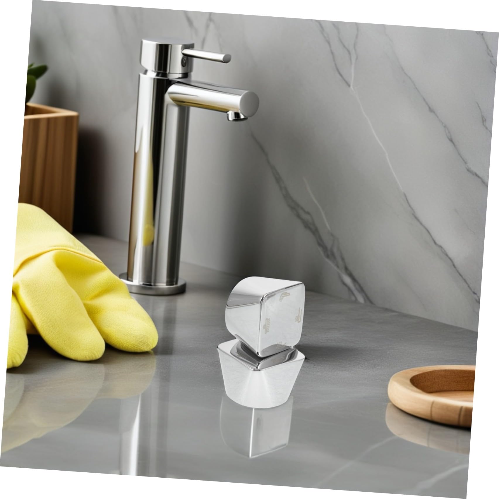 2 Pezzi Maniglia Deviatore Doccia a 4 Velocità in Metallo, Ricambio Manopola Selettore per Rubinetto Doccia, Set per Sostituzione Accessori Bagno Moderno