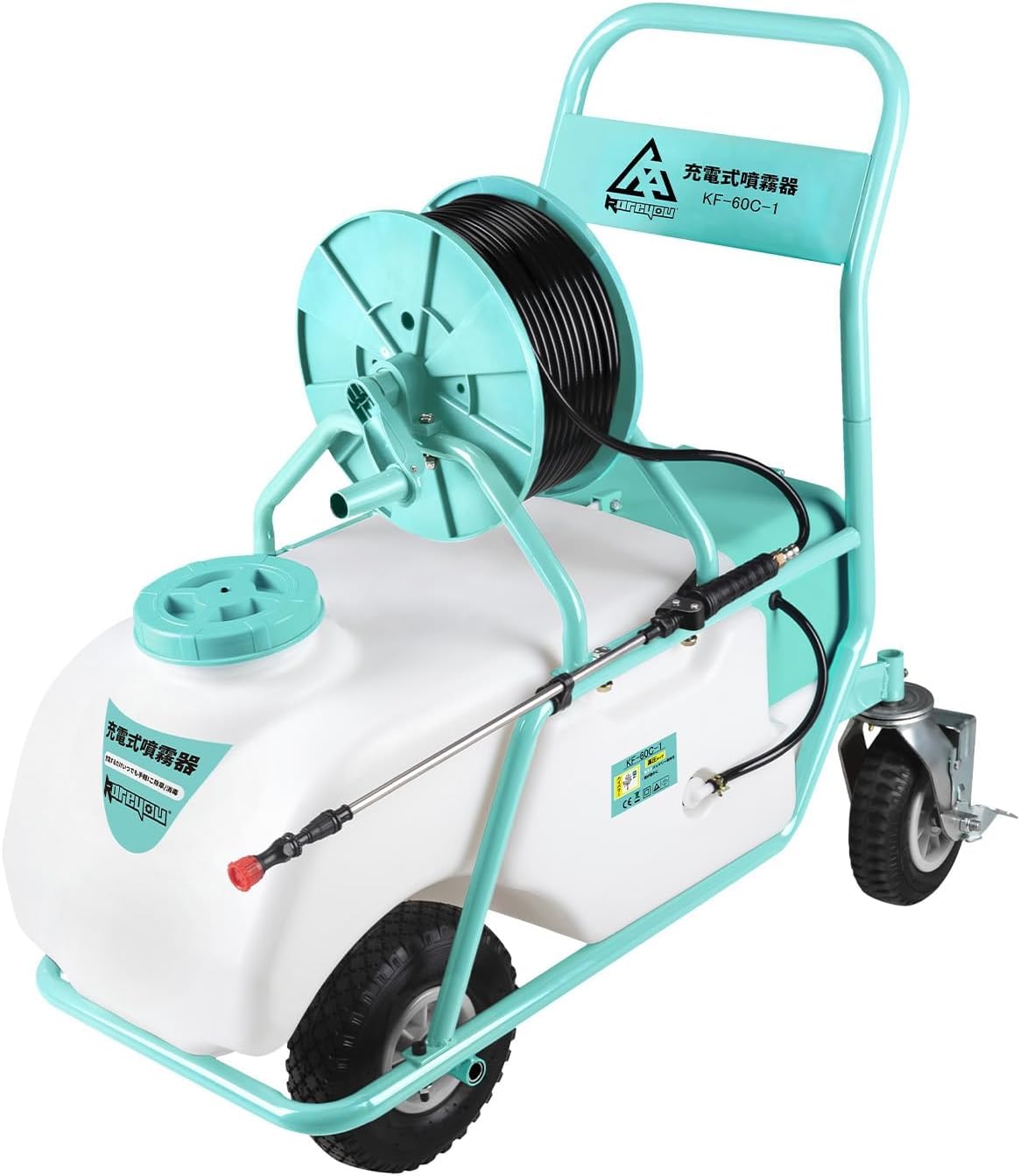 Amazon.co.jp: 噴霧器 電動 充電式 60Lタンク付き噴霧機 流量6.0L/min