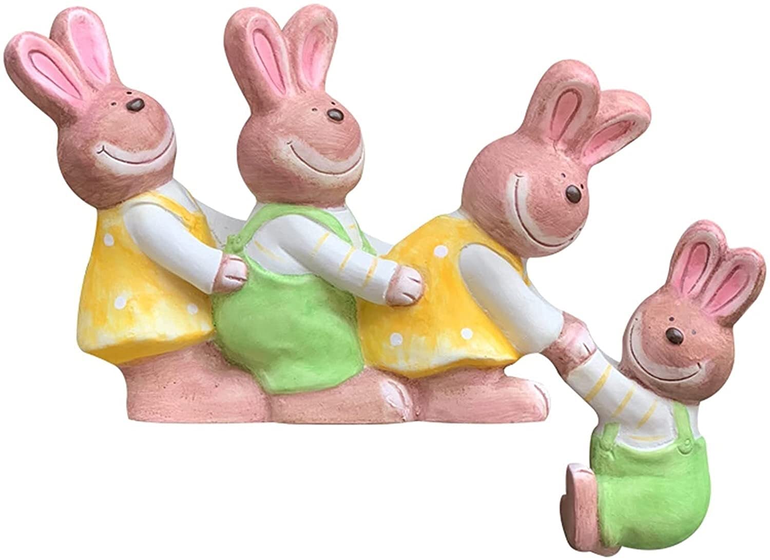 Lapins mignons sculpture pour une décoration de cour chaleureuse