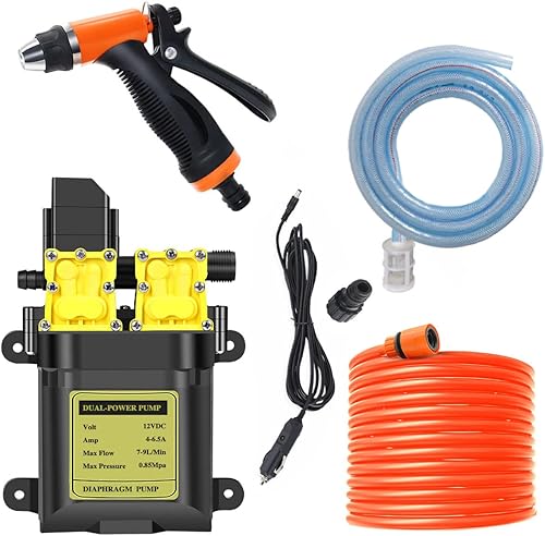 Miniatura 8 de UltriumPro - Lavadora a presión de 12 V, lavadora a presión portátil de 130 PSI con manguera de 30 pies, lavadora eléctrica portátil para