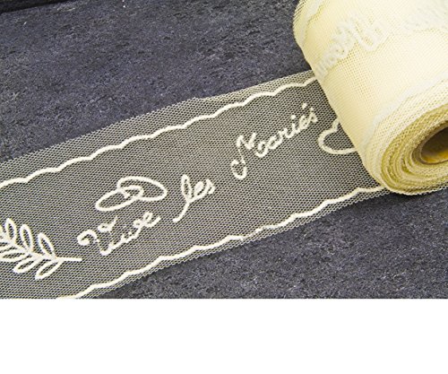 hobi Ruban Tulle Mariage vive Les mariés: Ivoire (x10m) REF/RL316