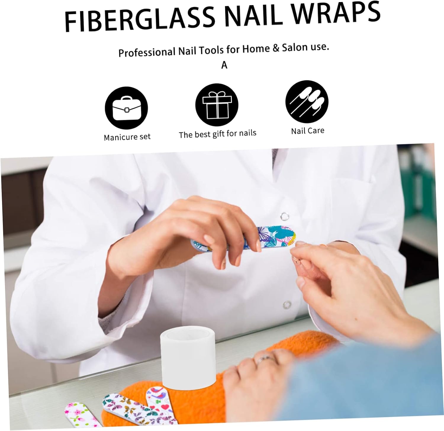 Fiberglass Silk Nail Wraps Adhesive Tabs for Nail Art Tools 3x3cm Silk Nail Protector Wrap Reinforce
