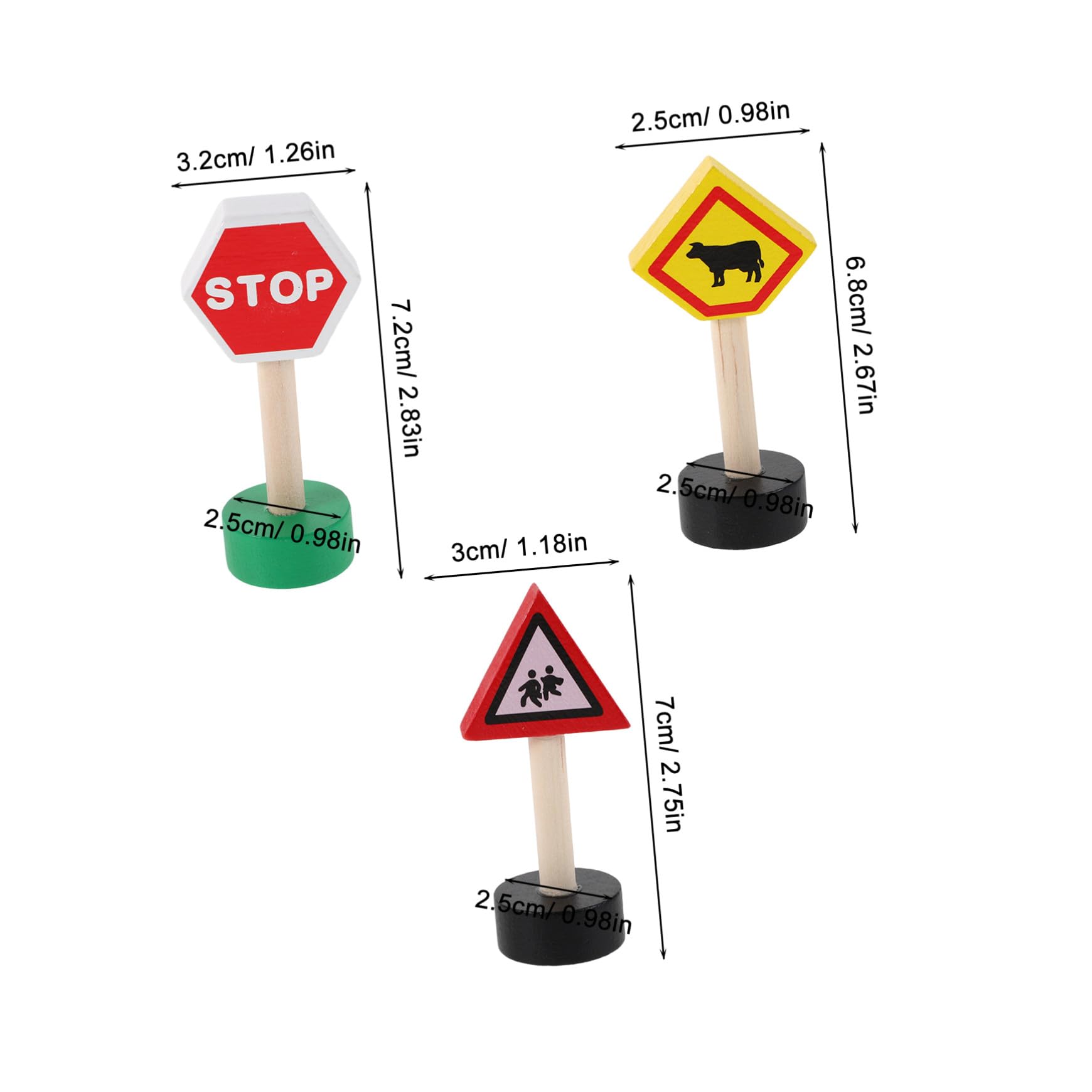 Ensemble De 16 Panneaux De Signalisation en Bois Jouet De Signalisation Routière pour Enfants Mini Panneaux De Rue Apprentissage Préscolaire Sensibilisation À La Sécurité Jeu Interactif