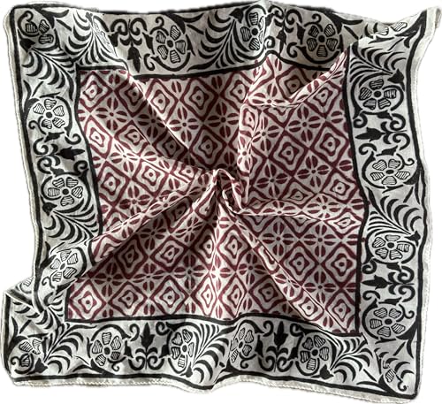 100% Organic Cotton Bandana For Men and Women - Trendy Style Cotton Bandana Paisley Design Scarf - Premium Kerchiefs for Men and Women - Handmade Boho Chic Cotton Hand Block Bandanas For Men And Women4
