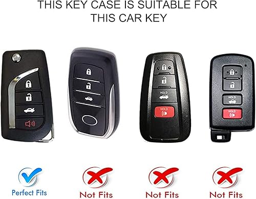 Miniatura 2 de ELOHEI Funda para llavero Toyota  Funda de TPU suave de alta calidad de 360 grados, protección completa, accesorios compatibles con Corolla, Camry,