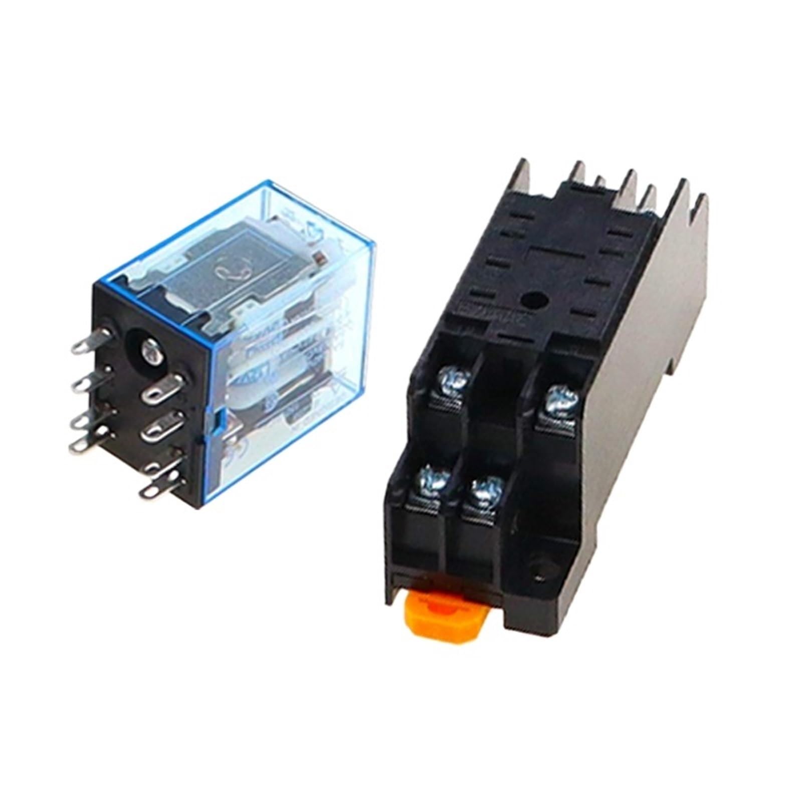 10 unidades MY2P HH52P MY2NJ 12 V 24 V 36 V 48 V 110 V 220 V Bobina de uso general DPDT micro mini relé con base de enchufe (AC,110 V)