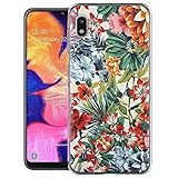 Yenks kompatibel mit Samsung Galaxy A10 Hülle Clear Transparente Blume Silikon Handyhülle Slim fit Blumen Muster case Waterproof Schutzhülle Kratzfest Bumper Cover für Samsung Galaxy A10 (5)