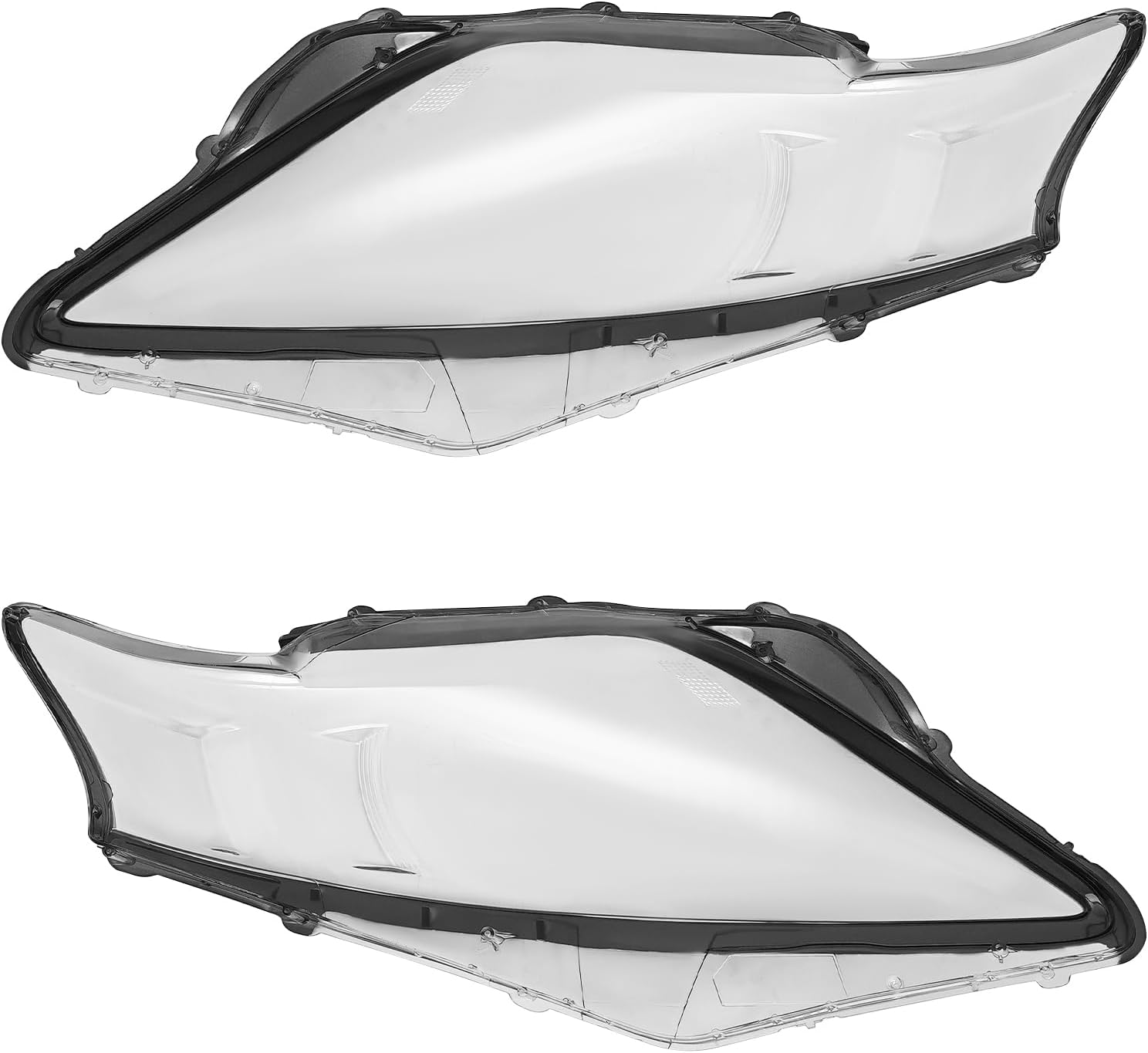 Pair Headlight Lens Cover for Lexus RX270 RX350 RX450h 2009 2010 2011, PC Replacement Headlamp Cover Left + Right Side