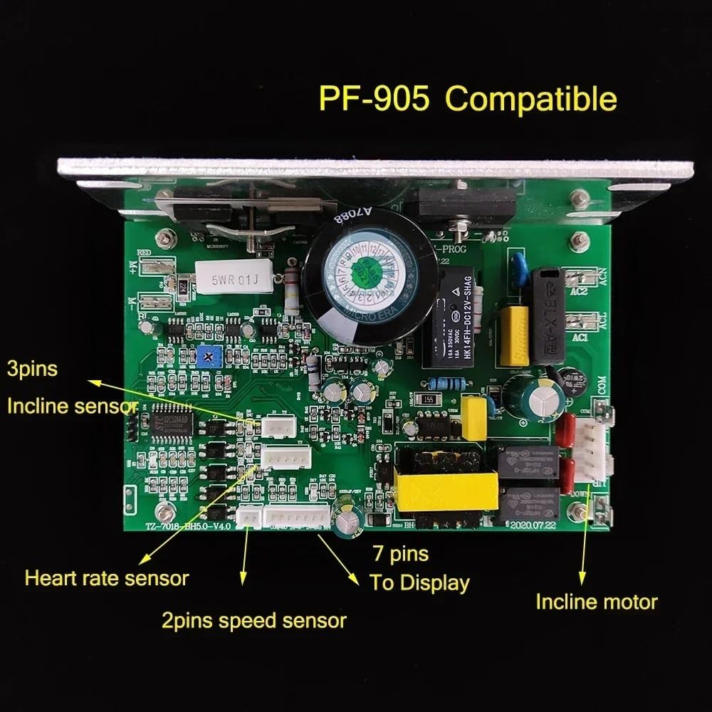 Carte De Commande De Tapis De Course PF-905, Carte De Commande De Remplacement, Carte d'alimentation, Compatible avec Tunturi T30(110V Replacement)