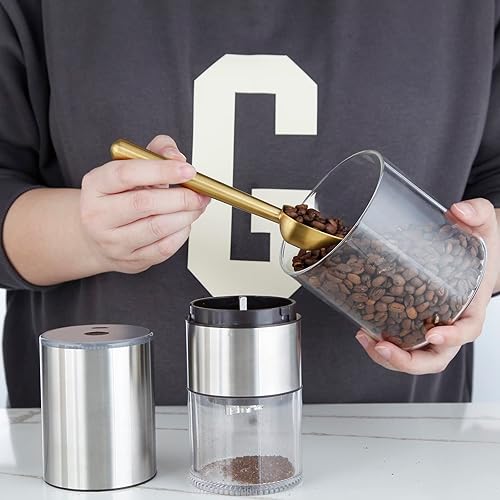 Miniatura 8 de Easyworkz Diego - Cafetera de café expreso para estufa, 6 tazas de 10 onzas, con mango largo hueco de acero inoxidable, cuchara medidora de 0.27