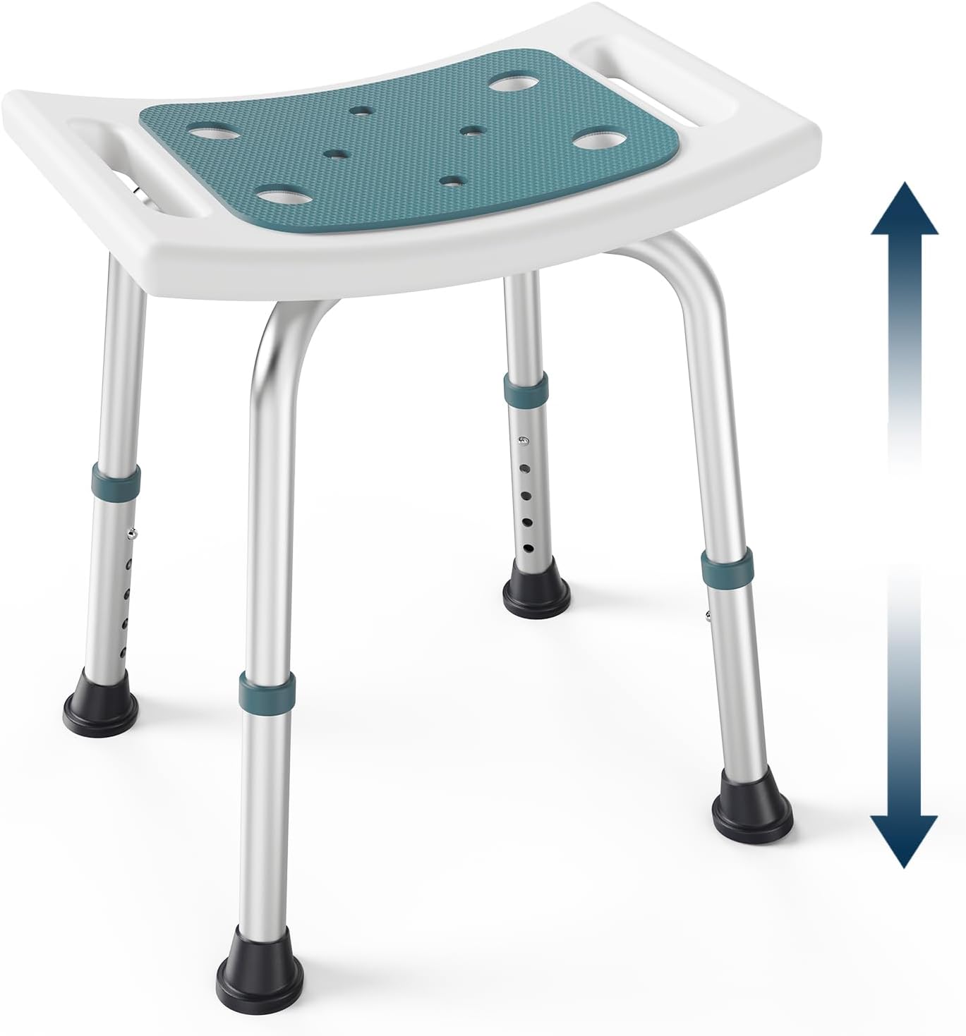 SS1 Teal Stainless Steel Shower Stool