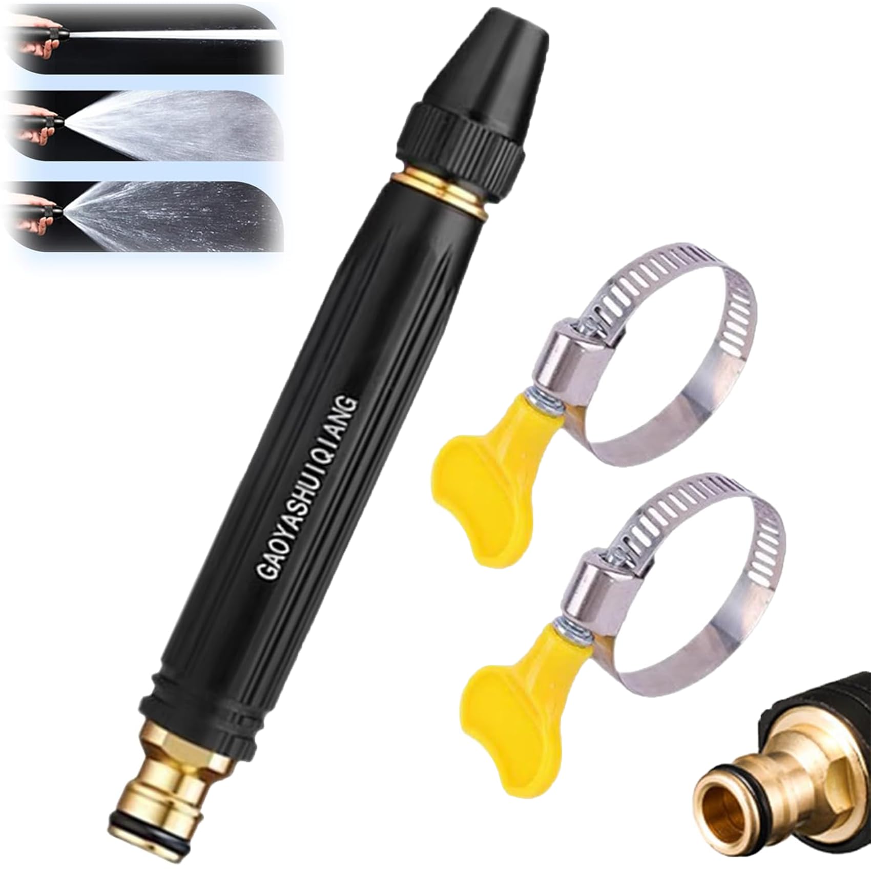 High Pressure Water Gun with Booster Nozzle, Small Water Gun for Car Wash and Garden Hose, Power Washer Gun for House Wash and Plant Watering (1PC)